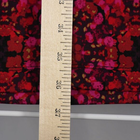 Red Pink and Black Dress Womens Size 14 Very Stretchy Sheath Shift Pencil - Picture 9 of 10